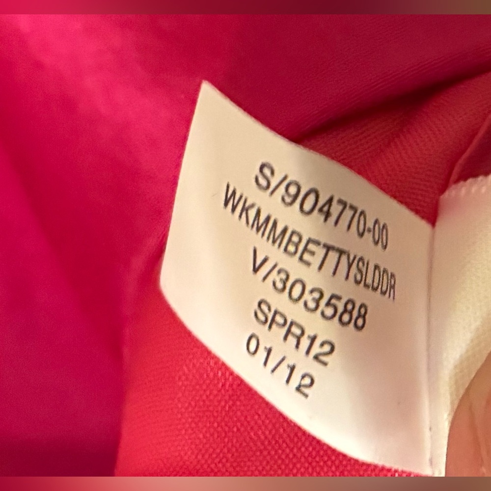 NWT “Mad Men” Banana Republic Fuschia Silk V-Neck Betty Dress 50s 60s Retro 0 - Picture 12 of 12